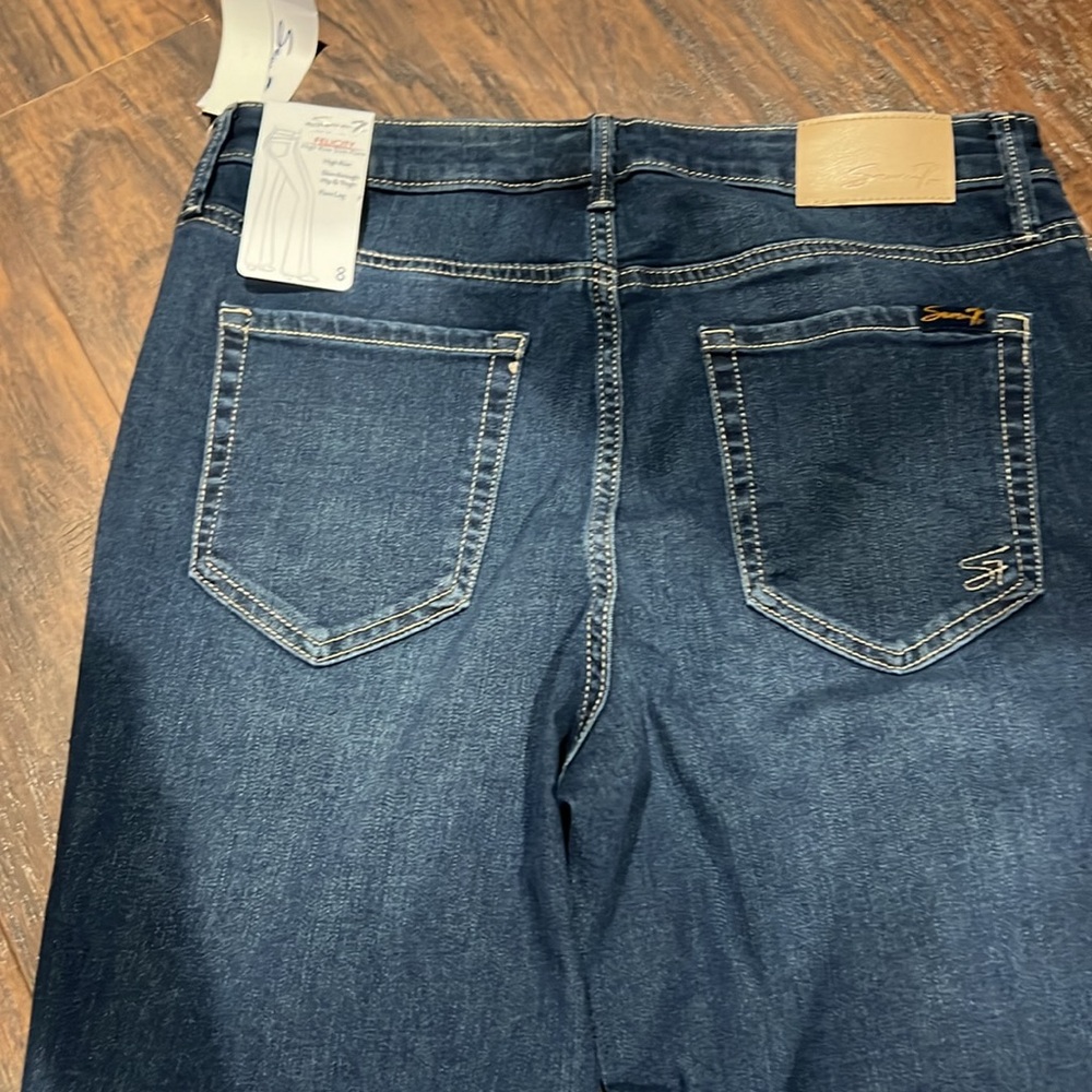 Seven and seven felicity Slim flare, high-rise jeans, blue color, new - Picture 7 of 11